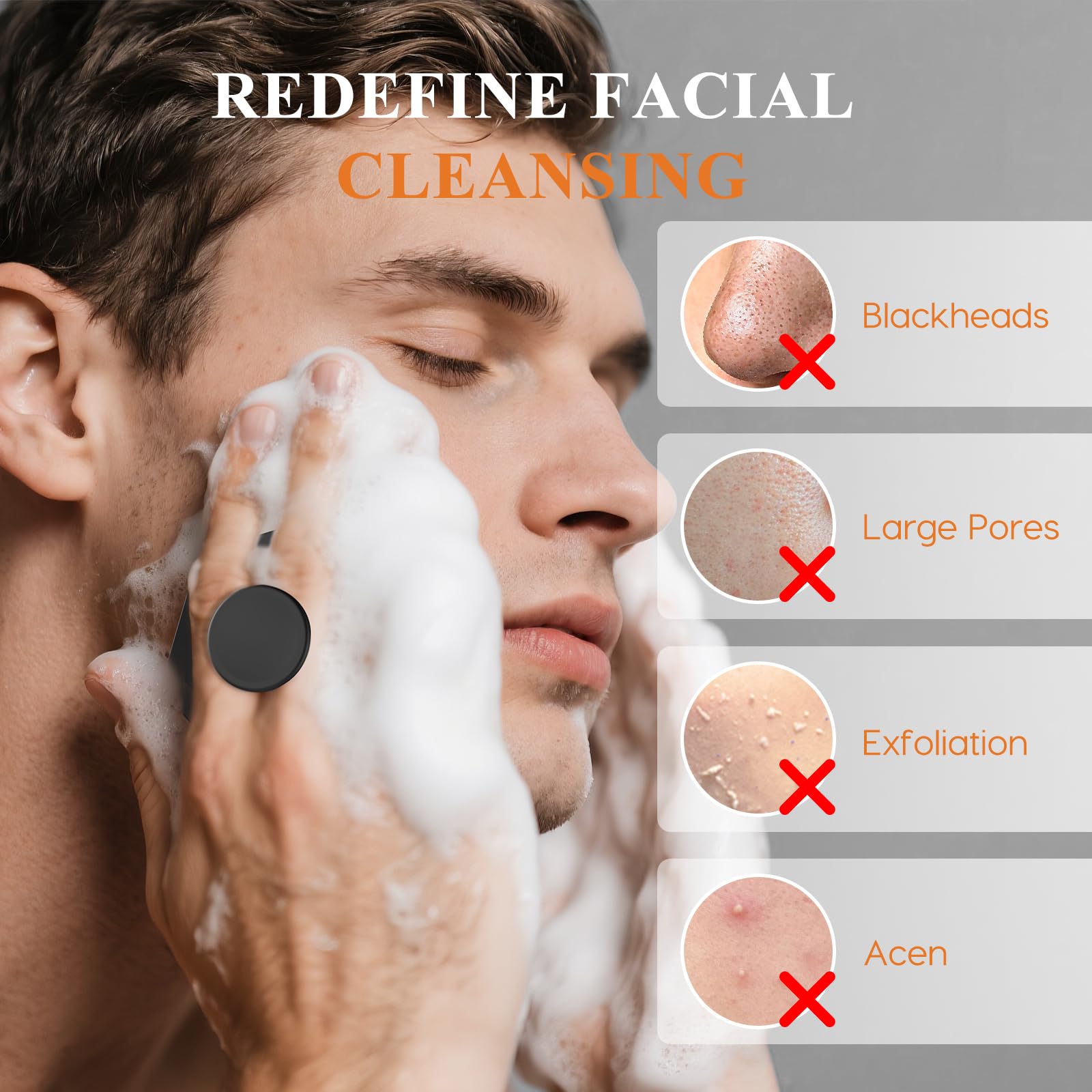 VWMYQ cepillo de limpieza facial de silicona para una limpieza higiénica
