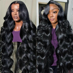 VXCVAE peluca frontal con encaje 13x6, aspecto natural.