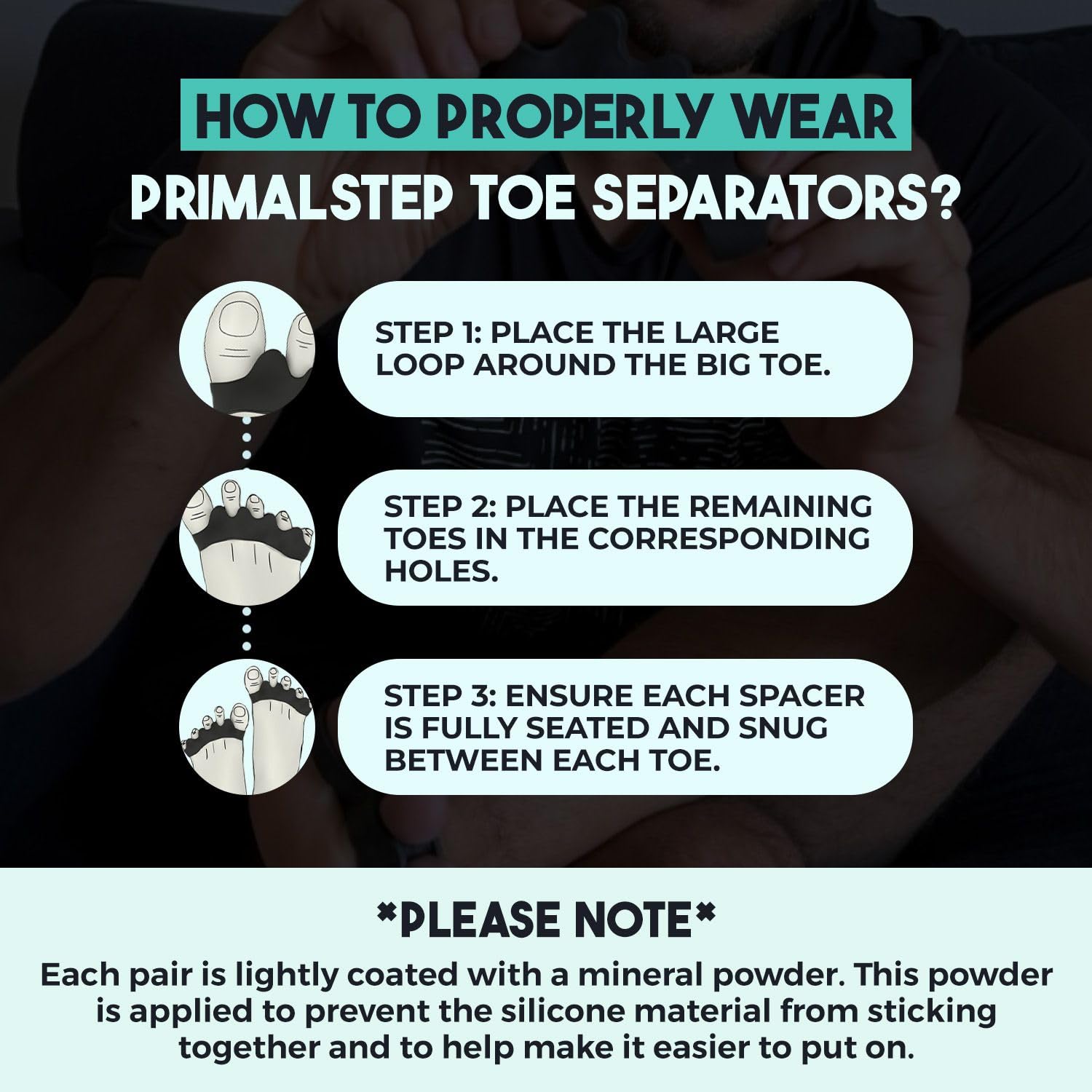 VYCE PrimalStep: separadores de dedos para deporte promueven estabilidad y movimiento.