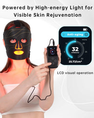 La máscara VYM utiliza luz infrarroja 830 nm y roja 633 nm para el cuidado facial.