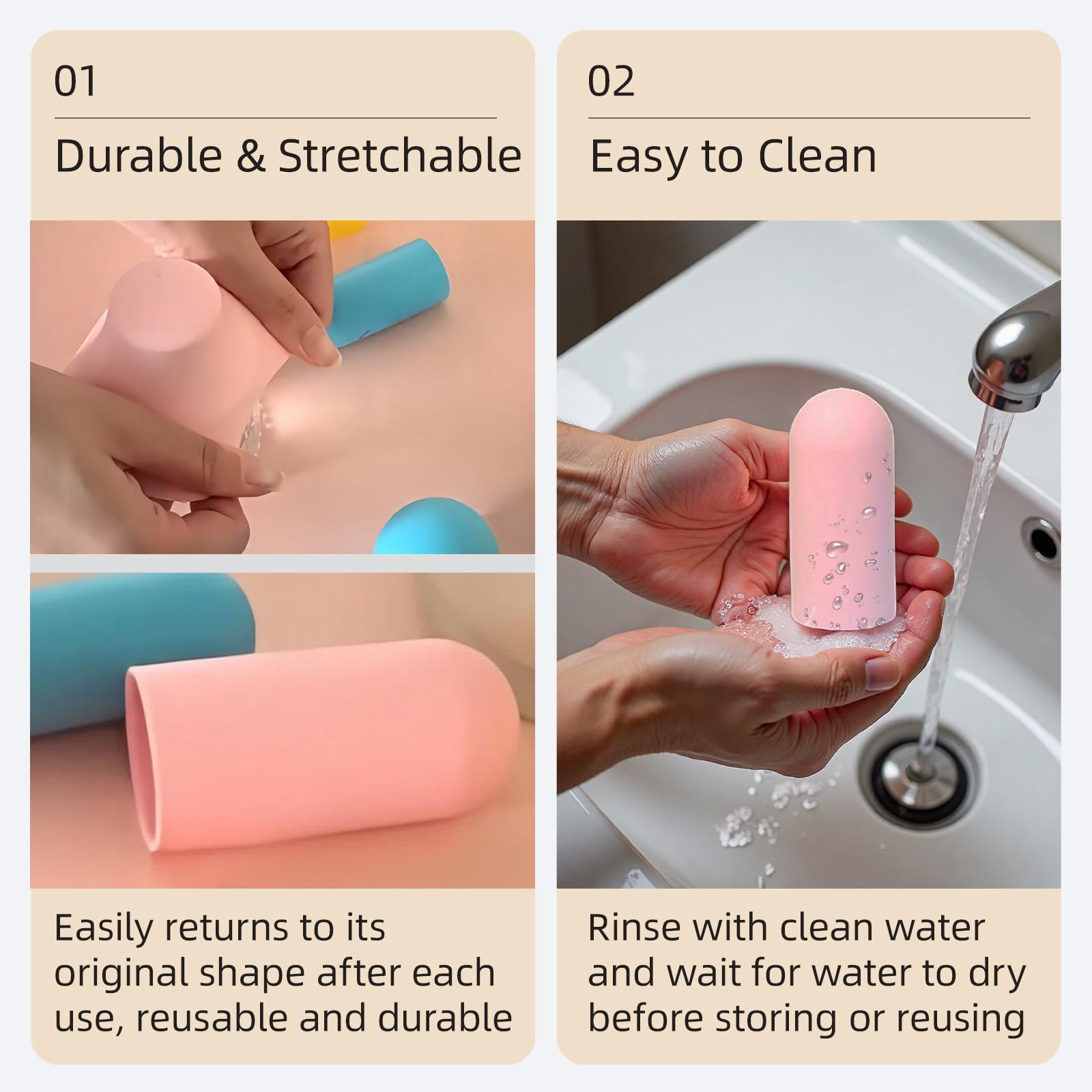 VYNFLICK funda silicona tamaño pequeño para muestras de perfume o cosméticos, conveniente