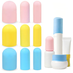 VYNFLICK conjunto de cubiertas de silicona para viaje evita fugas en botellas grandes