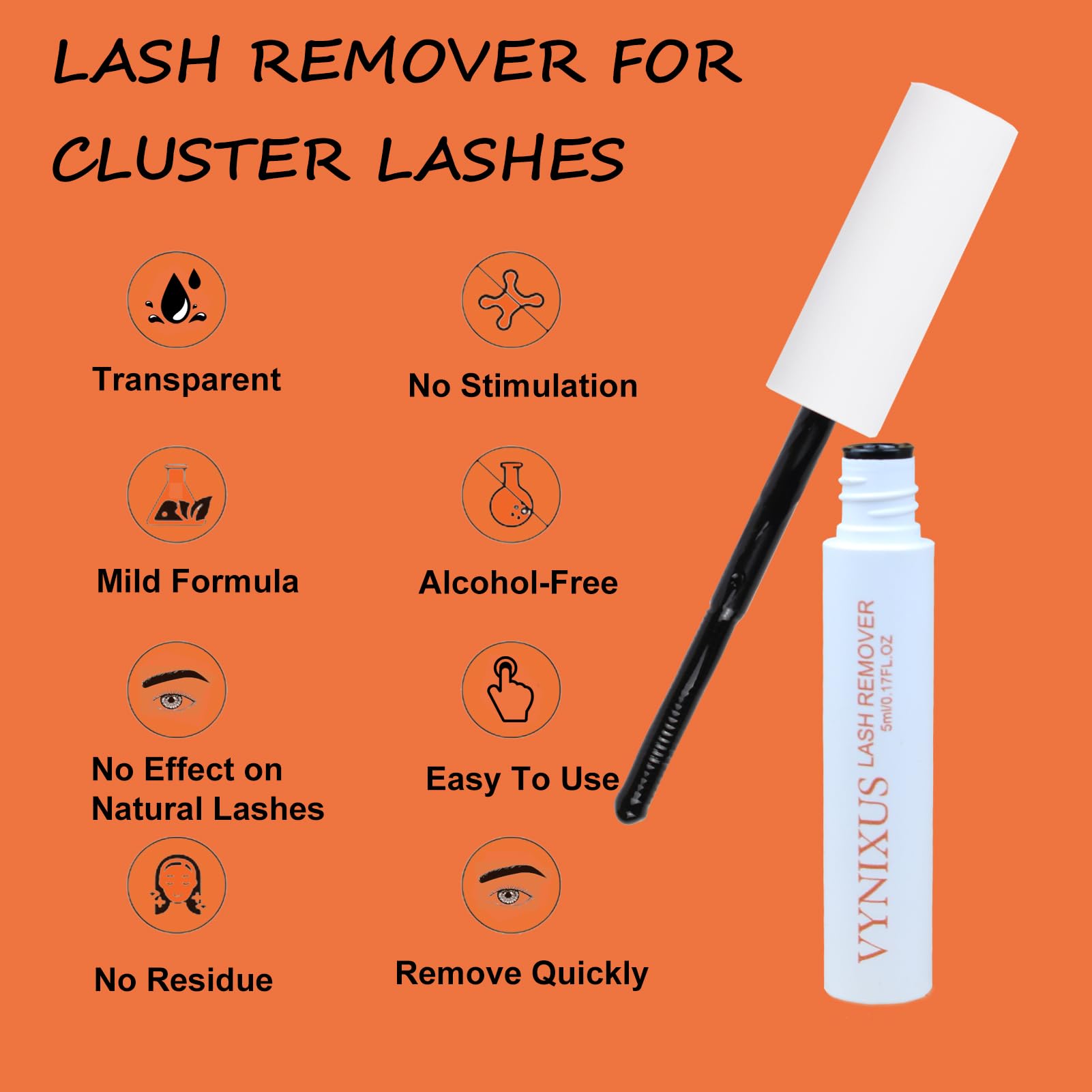 VYNIXUS Lash Remover: pincel espiral para aplicación precisa