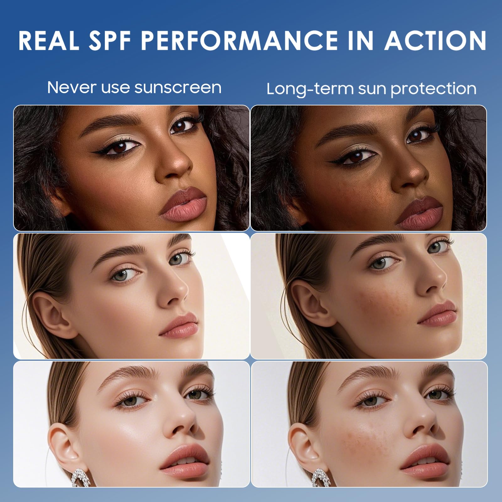 Protector solar facial de VZP, primer facial para maquillaje duradero.