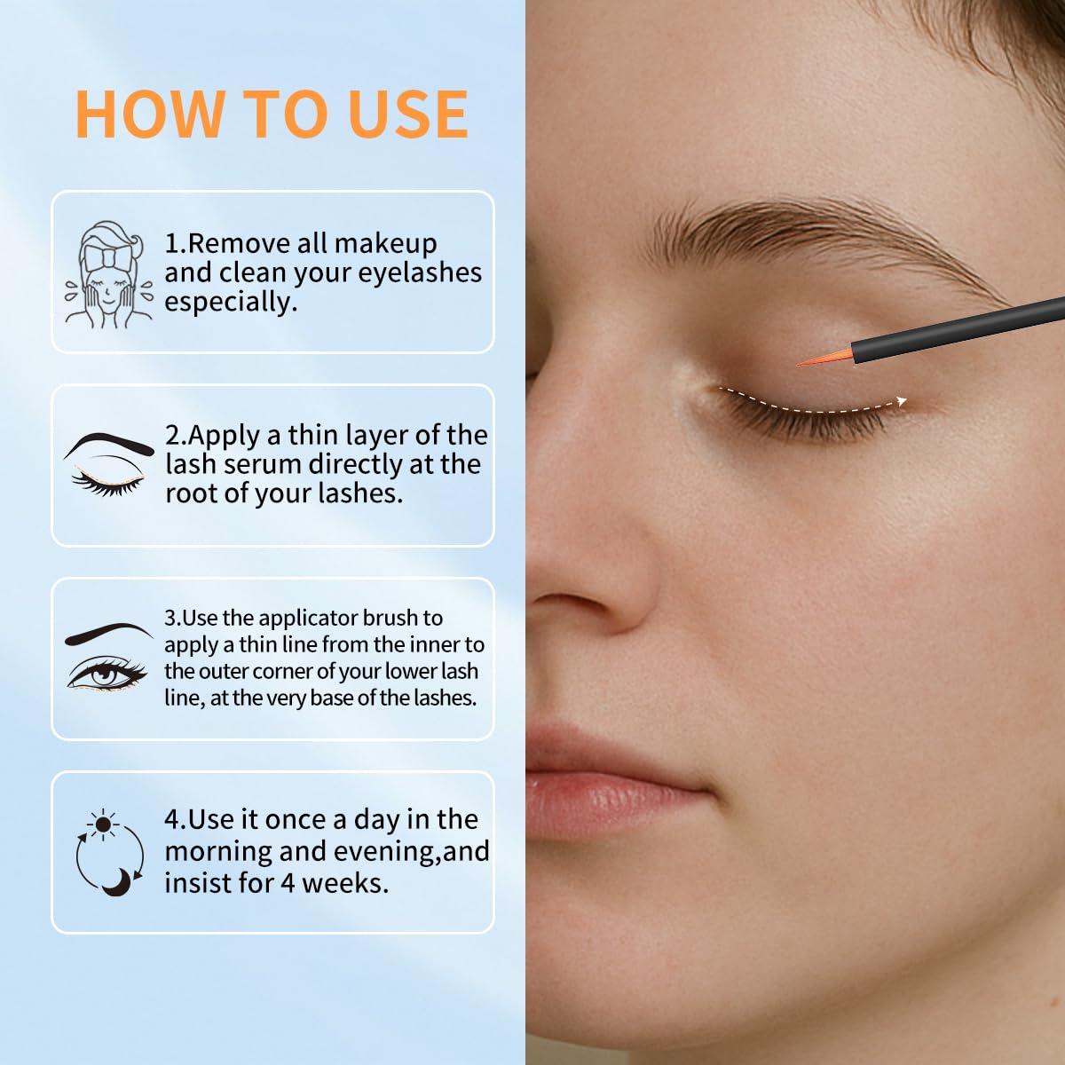 W3W Lash Serum seguridad para piel sensible gracias a extractos