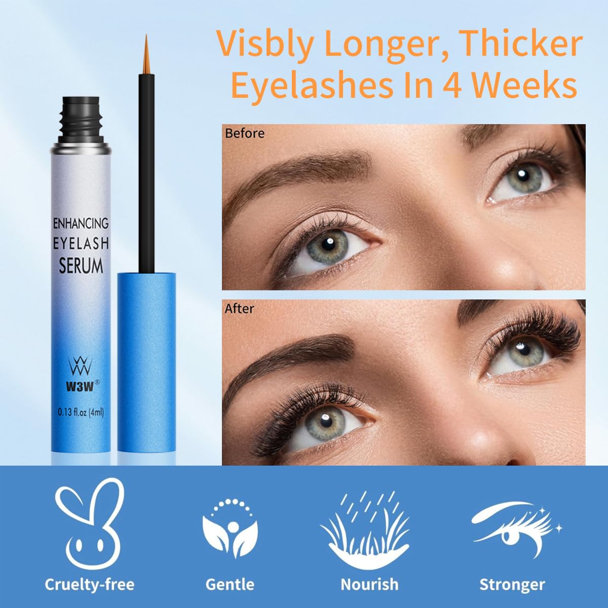 W3W Lash Serum aporta volumen y longitud percibida