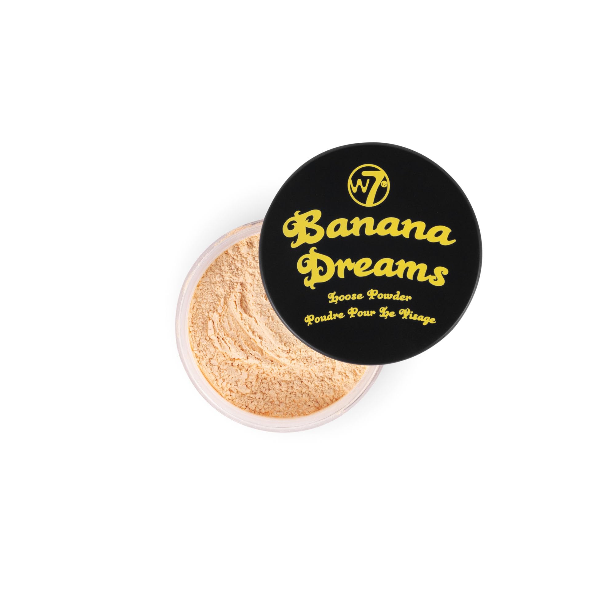 W7 Banana Dreams textura finísima de polvo amarillo para difuminar imperfecciones.