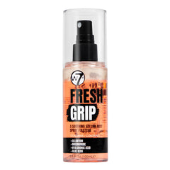 W7 Fresh Grip spray en envase hidratante para base de maquillaje suave.