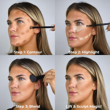 W7 Lift & Sculpt textura cremosa facilita difuminar contorno para un look natural