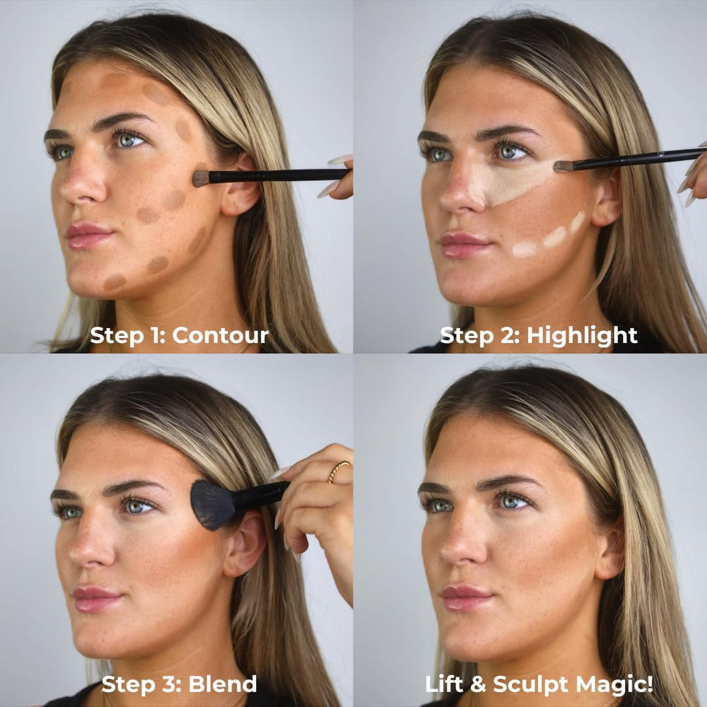 W7 Lift & Sculpt textura cremosa facilita difuminar contorno para un look natural