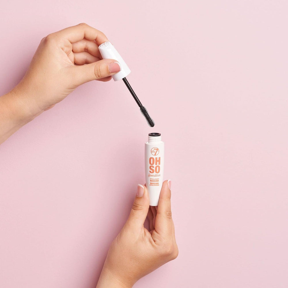 W7 Oh So Sensitive Mascara etiqueta vegana y libre de crueldad.