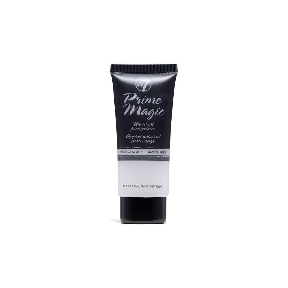 Botella de W7 Prime Magic Primer, base transparente para un acabado uniforme.