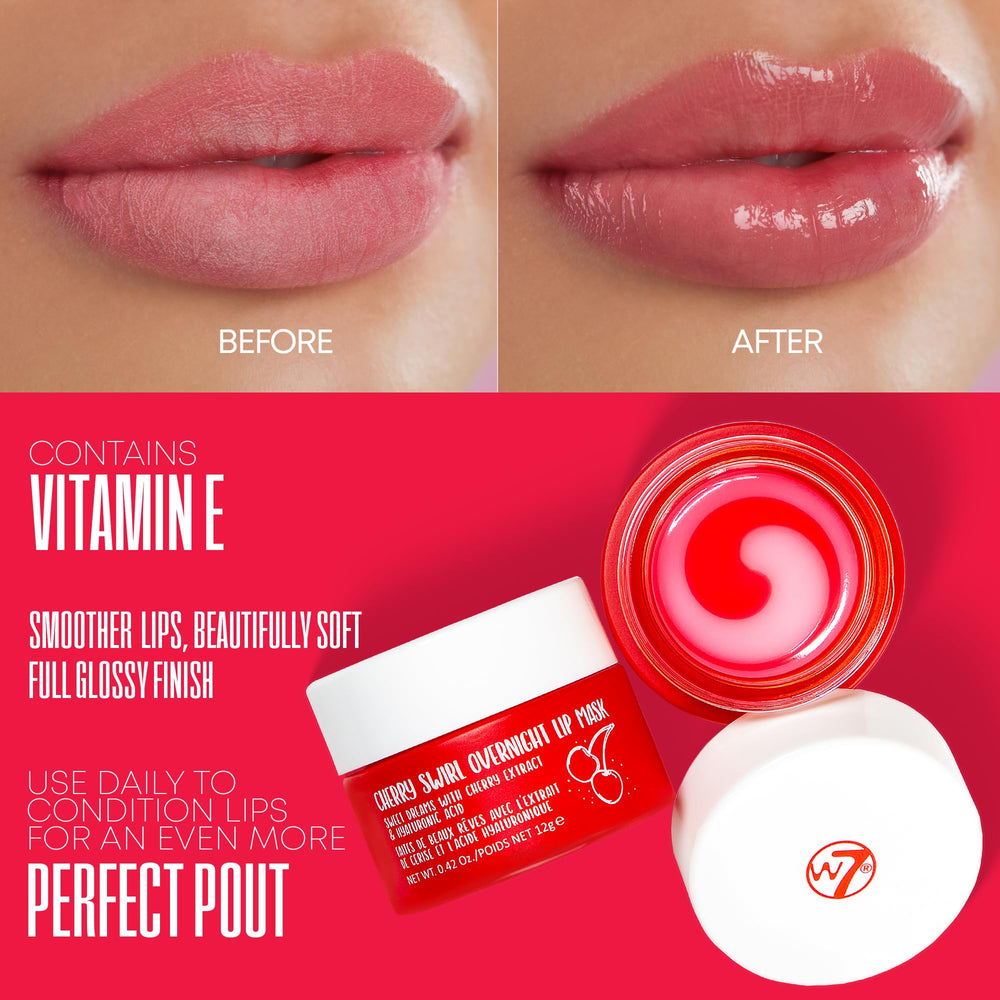 W7 Sweet Dreams extracto de cereza para labios nutridos y flexibles.