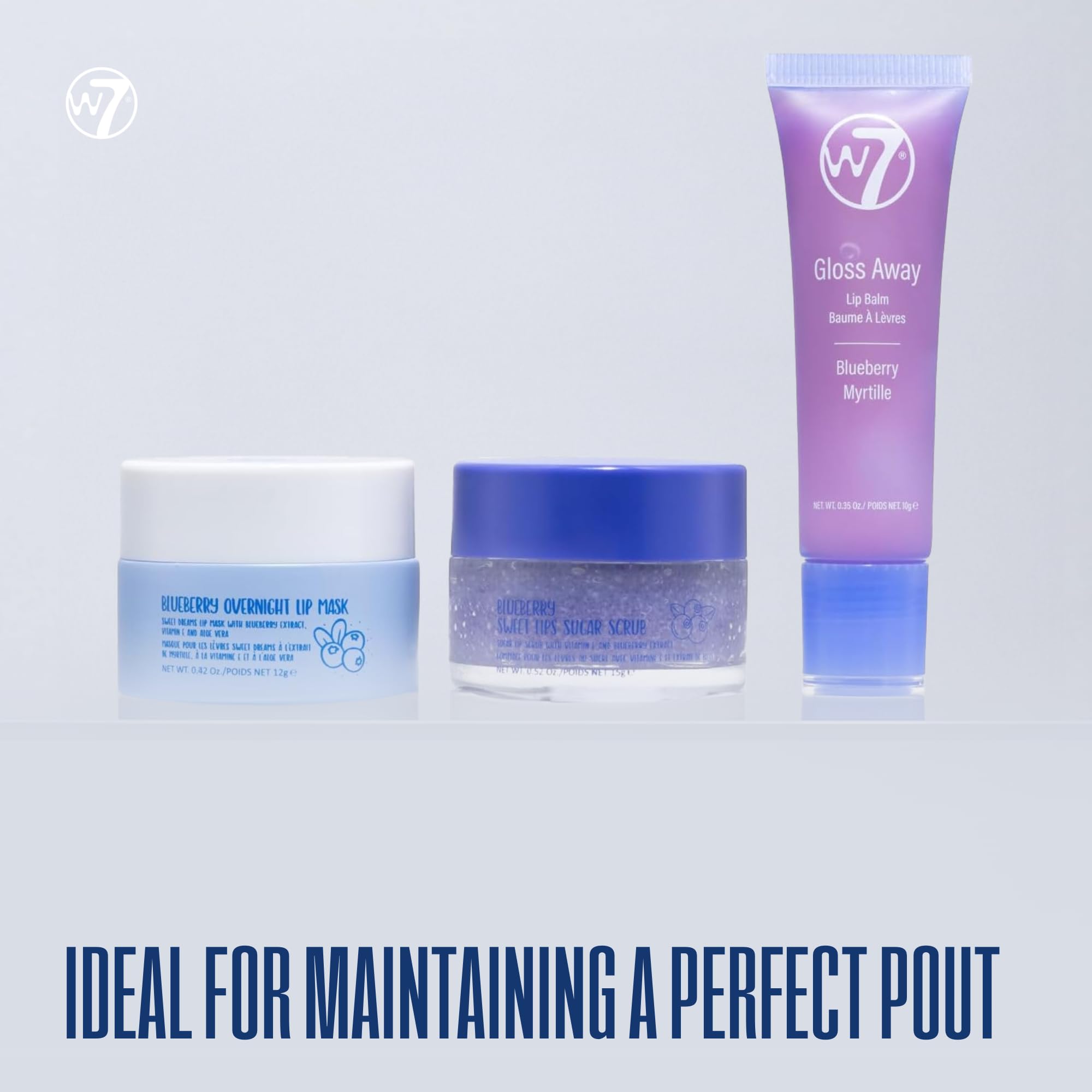 Conjunto exfoliante-mascarilla-balsamo W7 Sweet Dreams para rutinas nocturnas