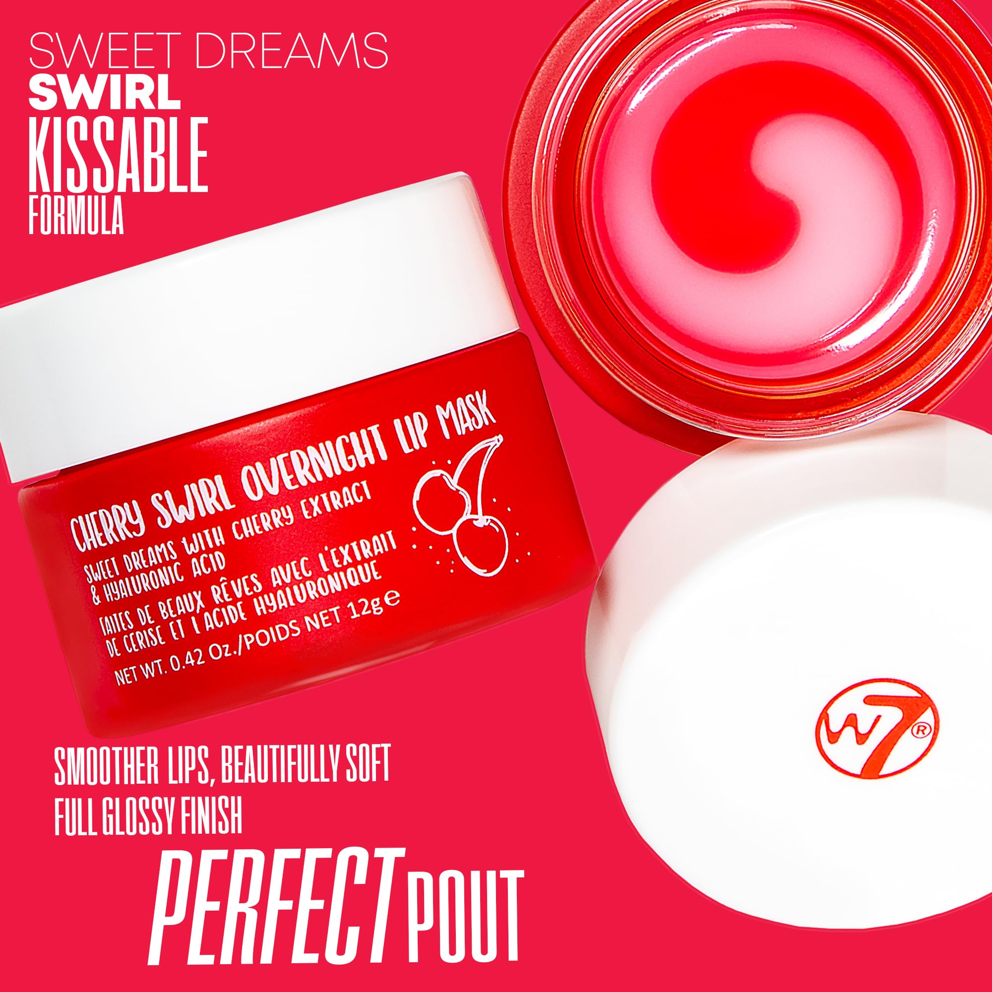 W7 Sweet Dreams textura labios cremosa para un brillo suave.