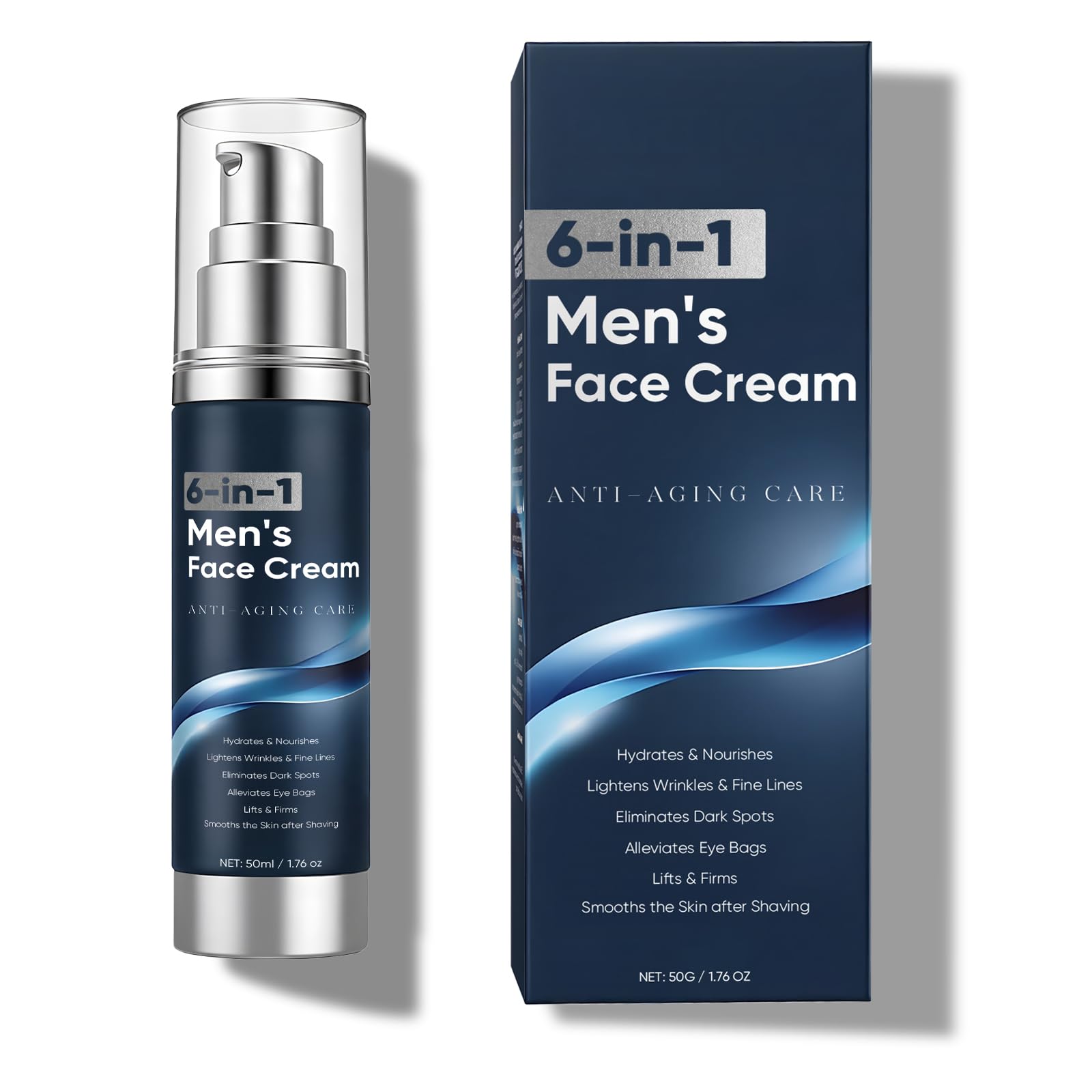 WAESKI crema 6 en 1 para hombre, aplicación facial diaria