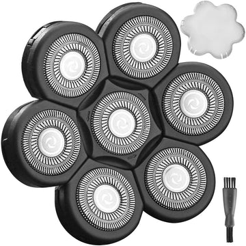 WAHFOX cabezas 7D universal, compatibilidad amplia para afeitadoras de cabeza.