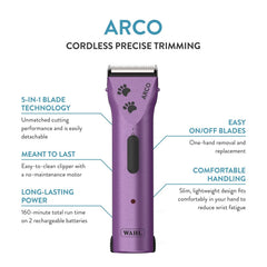 Wahl Arco Pet cuchilla 5-en-1 para longitudes precisas.