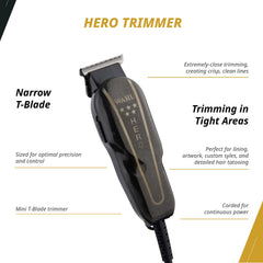 Hero de Wahl con motor rotatorio para detalles precisos.