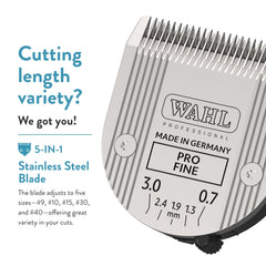 Lame Wahl Pro Animal 5-en-1 pour Bravura, coupe nette sans surchauffe.
