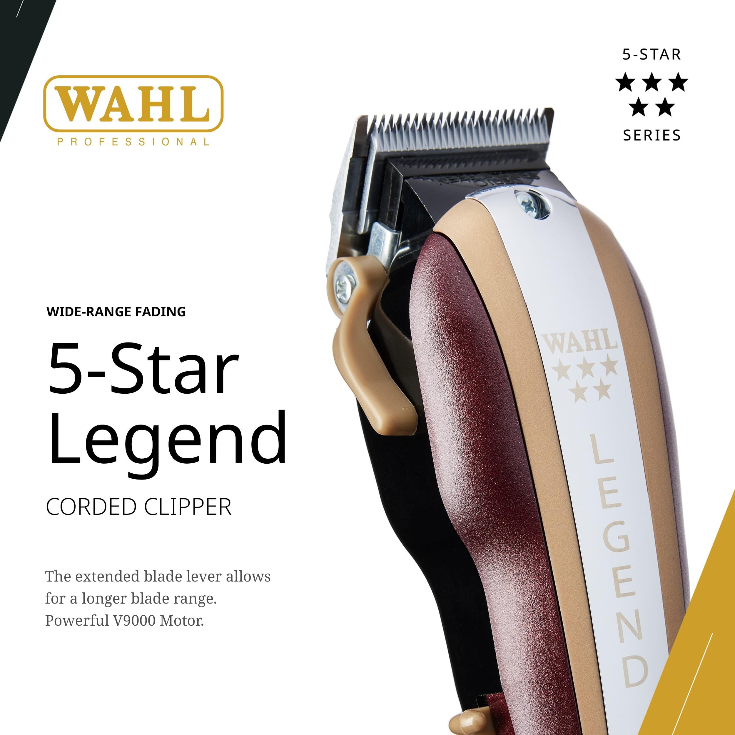 Wahl Leyenda: deslizamiento suave de la cuchilla para desvanecidos uniformes.