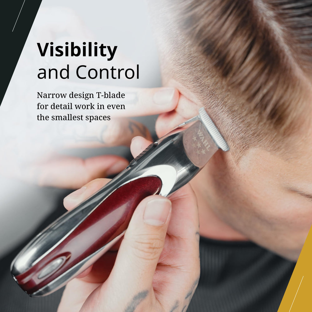 Wahl Professional 5 Star Align Trimmer, diseño ergonómico para uso cómodo durante sesiones largas