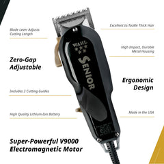Three cutting guides included for versatile fades and blends.