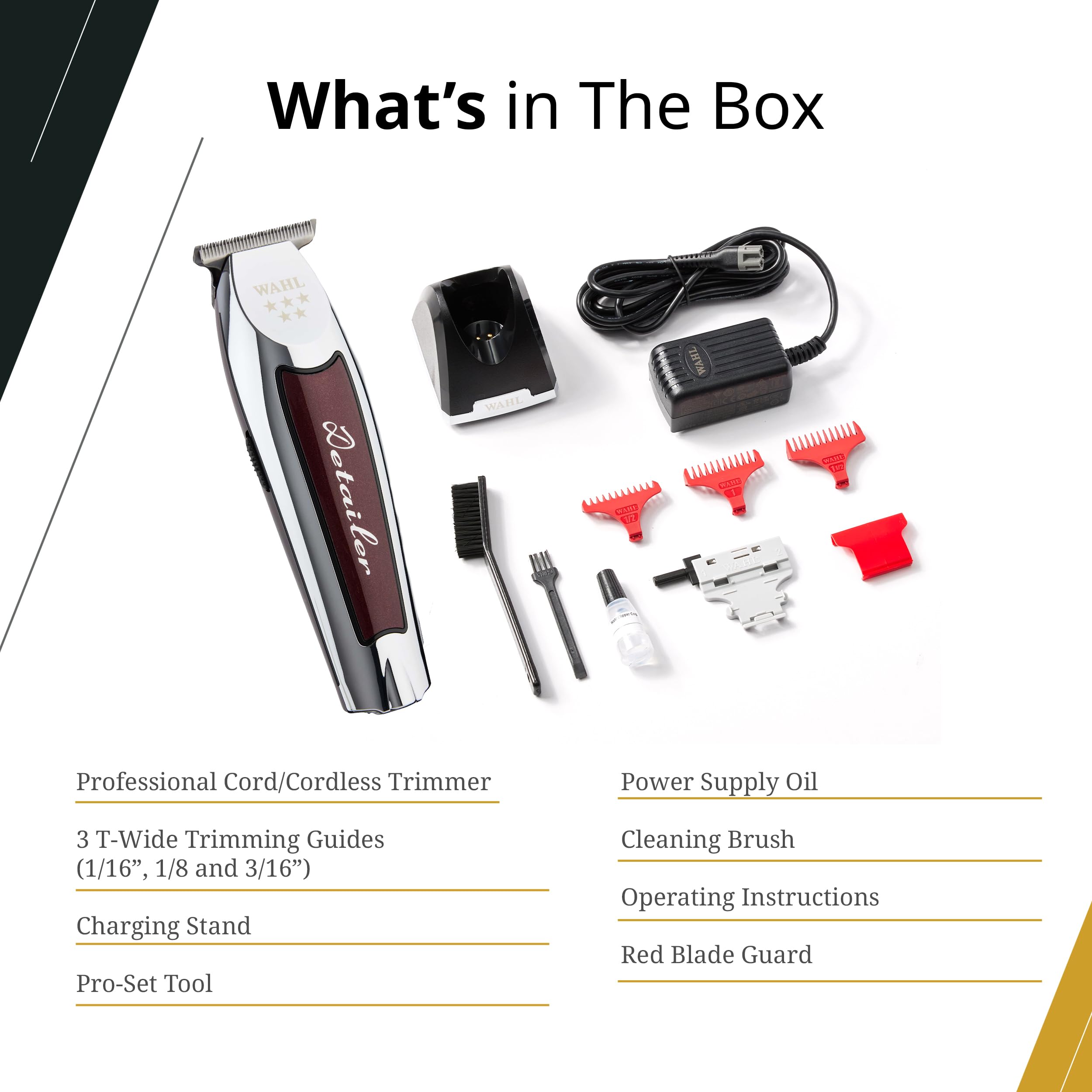 Wahl Professional Detallador diseño ergonómico se adapta a la mano para mayor control.
