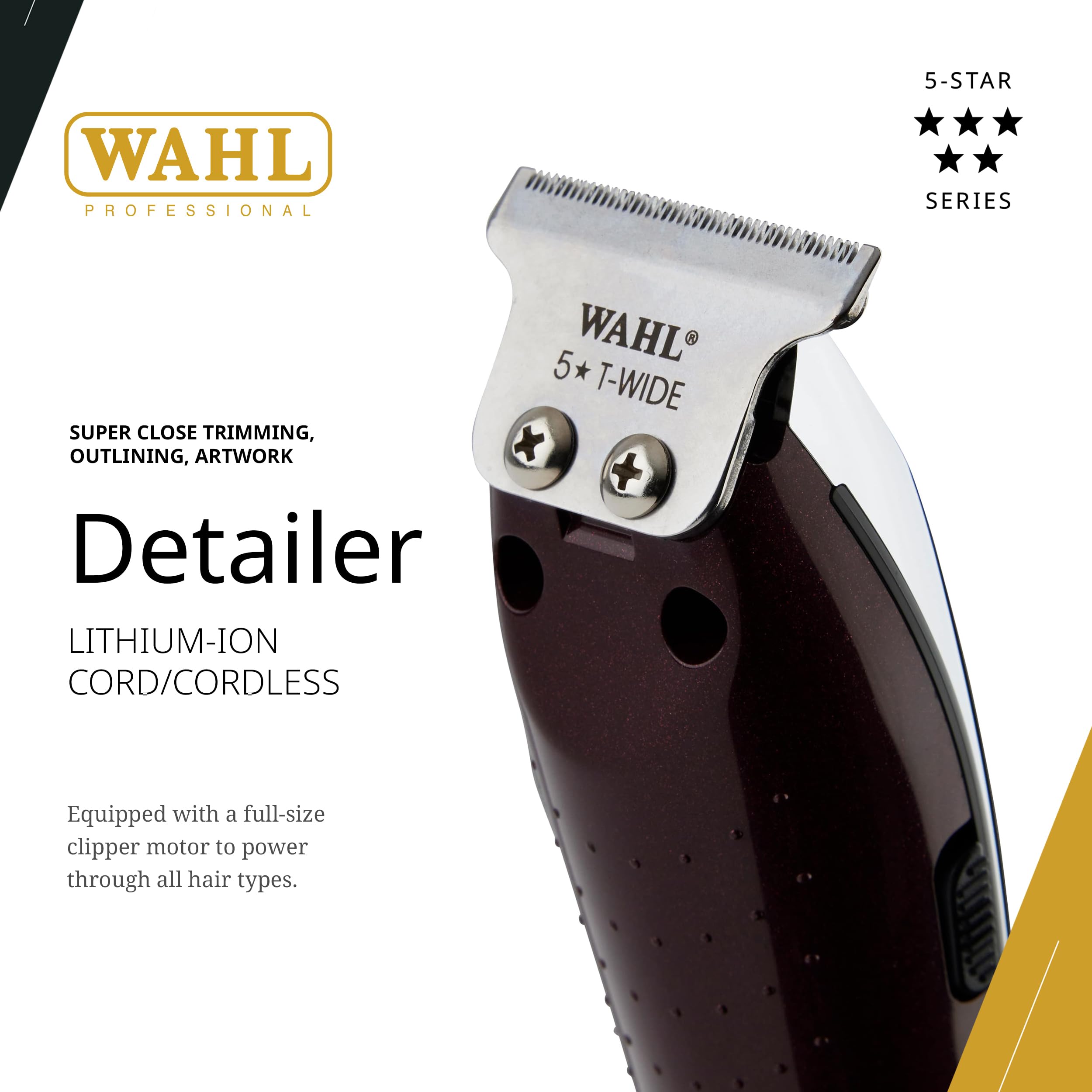 Wahl Professional Detallador preciso para borde definido en barba y patillas.