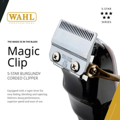 Wahl Magic Clip, cuchillas ajustables sin solapamiento para transiciones limpias.