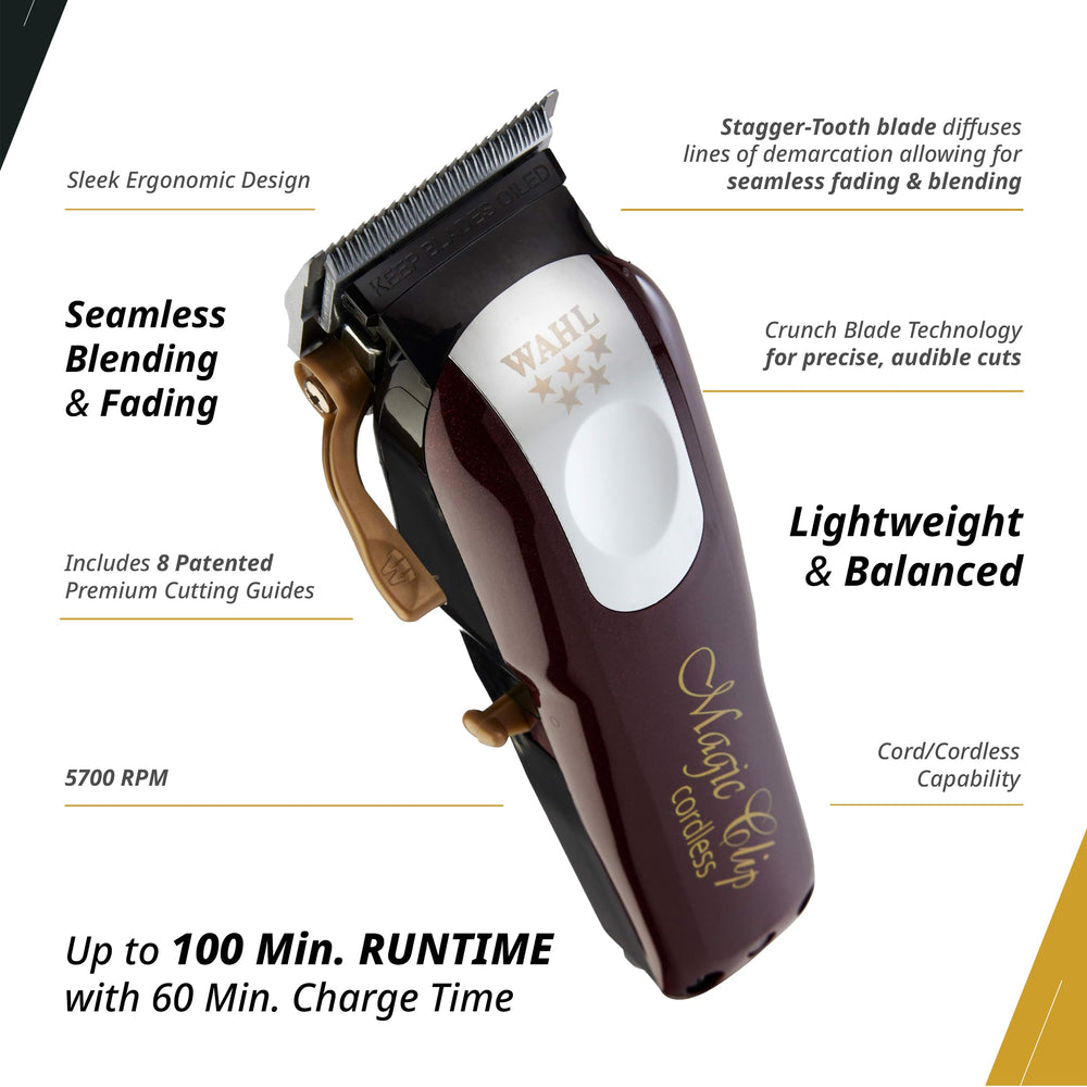 Wahl Professional Magic Clip : design ergonomique et léger pour une prise en main confortable.