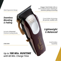 Wahl Professional Magic Clip : design ergonomique et léger pour une prise en main confortable.