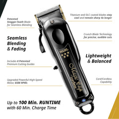 Wahl Professional Magic Clip destaca motor de alto rendimiento para cortes suaves.