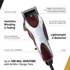 Wahl Professional Magic Clip, motor V9000 para rendimiento estable sin sobrecalentamiento.