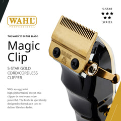 Wahl Magic Clip Oro: batería de ion de litio, más de 100 minutos de autonomía.