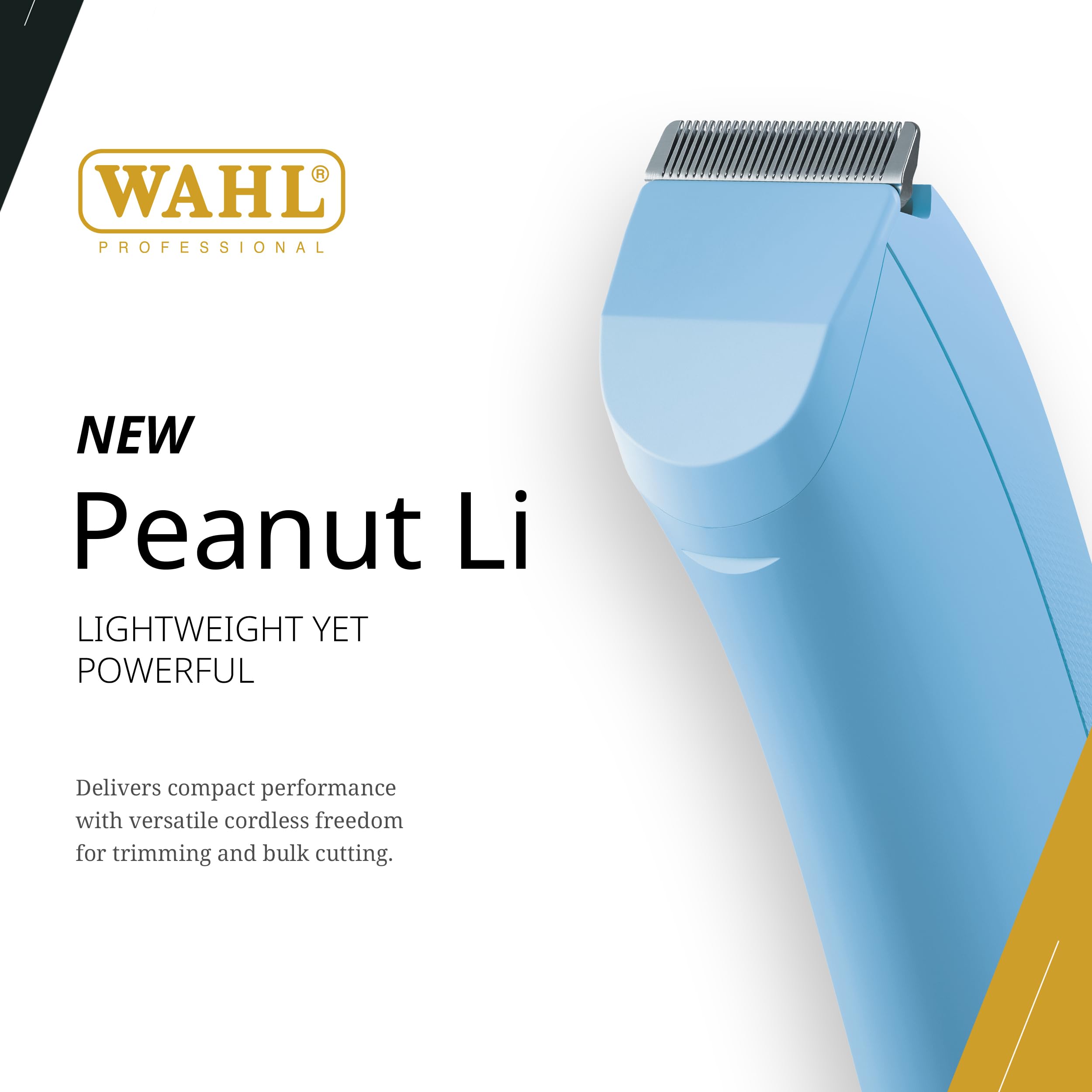 Wahl Professional Peanut Li, diseño ligero y compacto para manejo cómodo.