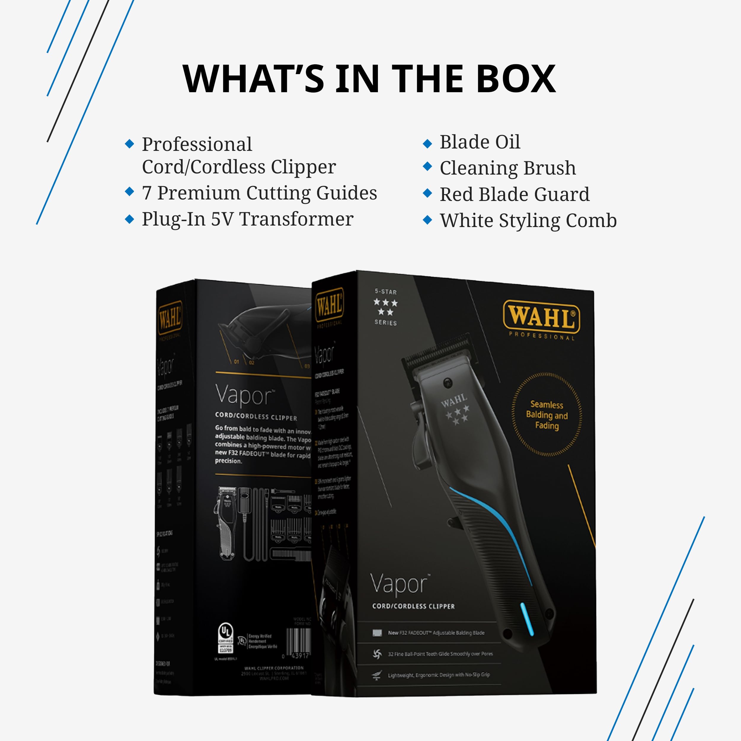 Wahl Vapor cortapelos batería de hasta 150 minutos para uso sin cable