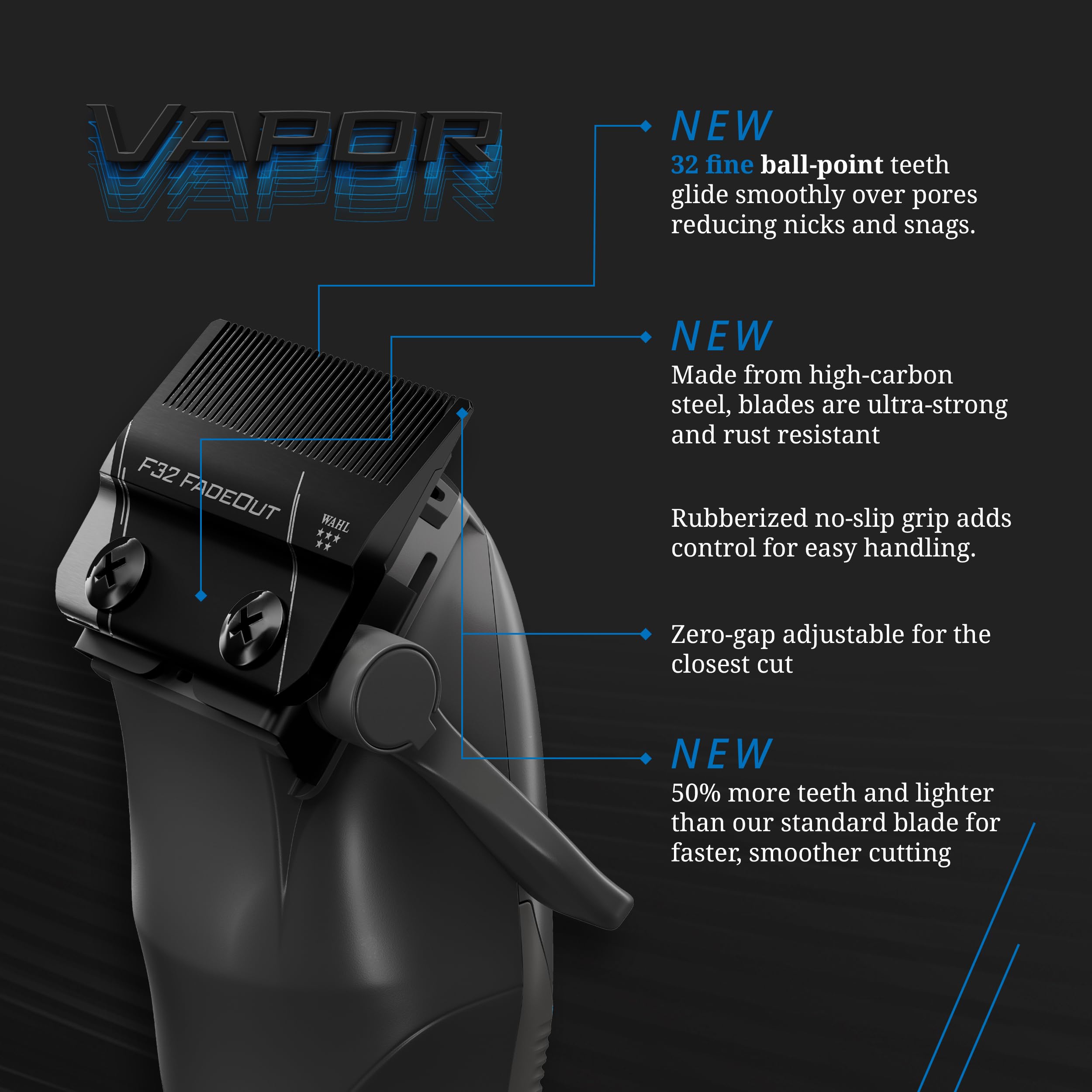 Wahl Vapor cortapelos control de velocidad adaptable para todo tipo de cabello