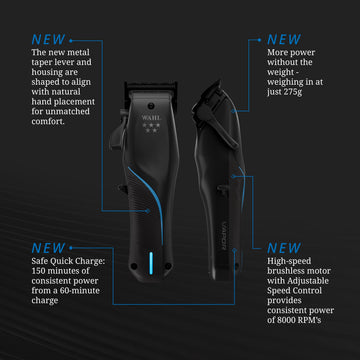 Wahl Vapor cortapelos hojas de acero carbono con recubrimientos PVD y DLC