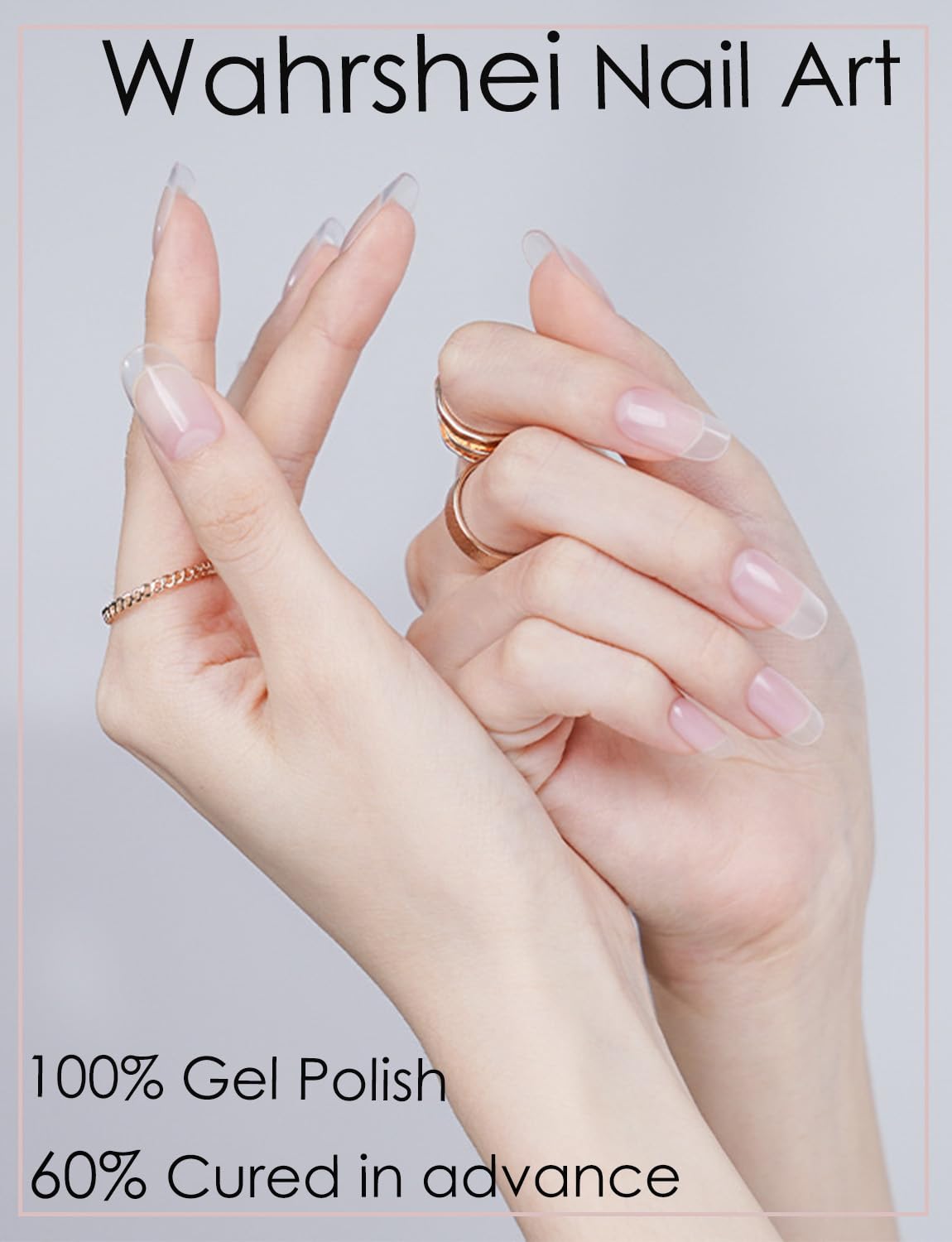 Arte de uñas Wahrshei con gel semicurado para acabado rápido