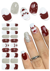 Wahrshei Santa navideño en uñas para look festivo.