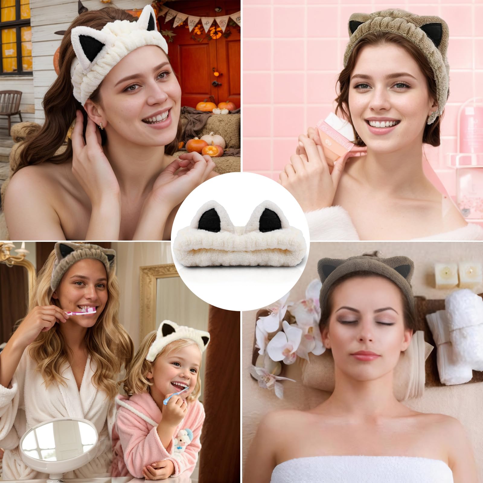 Diadema Waliah de uso diario en casa para el cabello recogido.