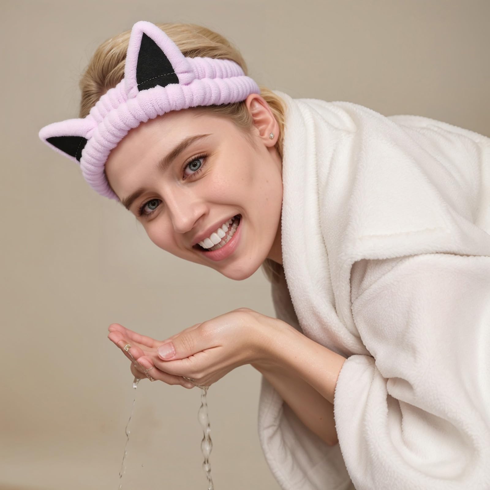 Diadema Waliah uso spa para cuidado de la piel.