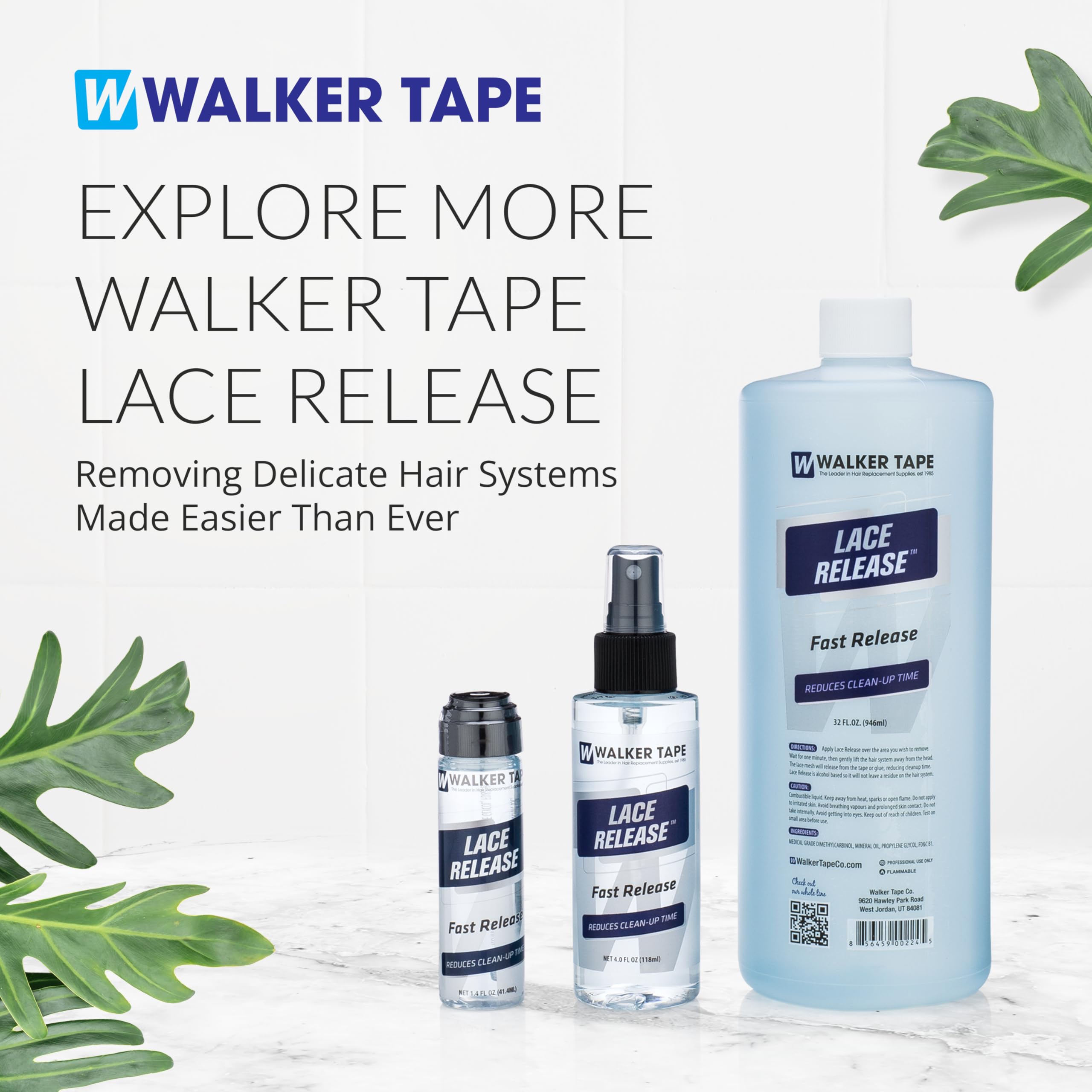 Walker Tape Lace Release Spray, retiro de adhesivo suave para pelucas y piezas