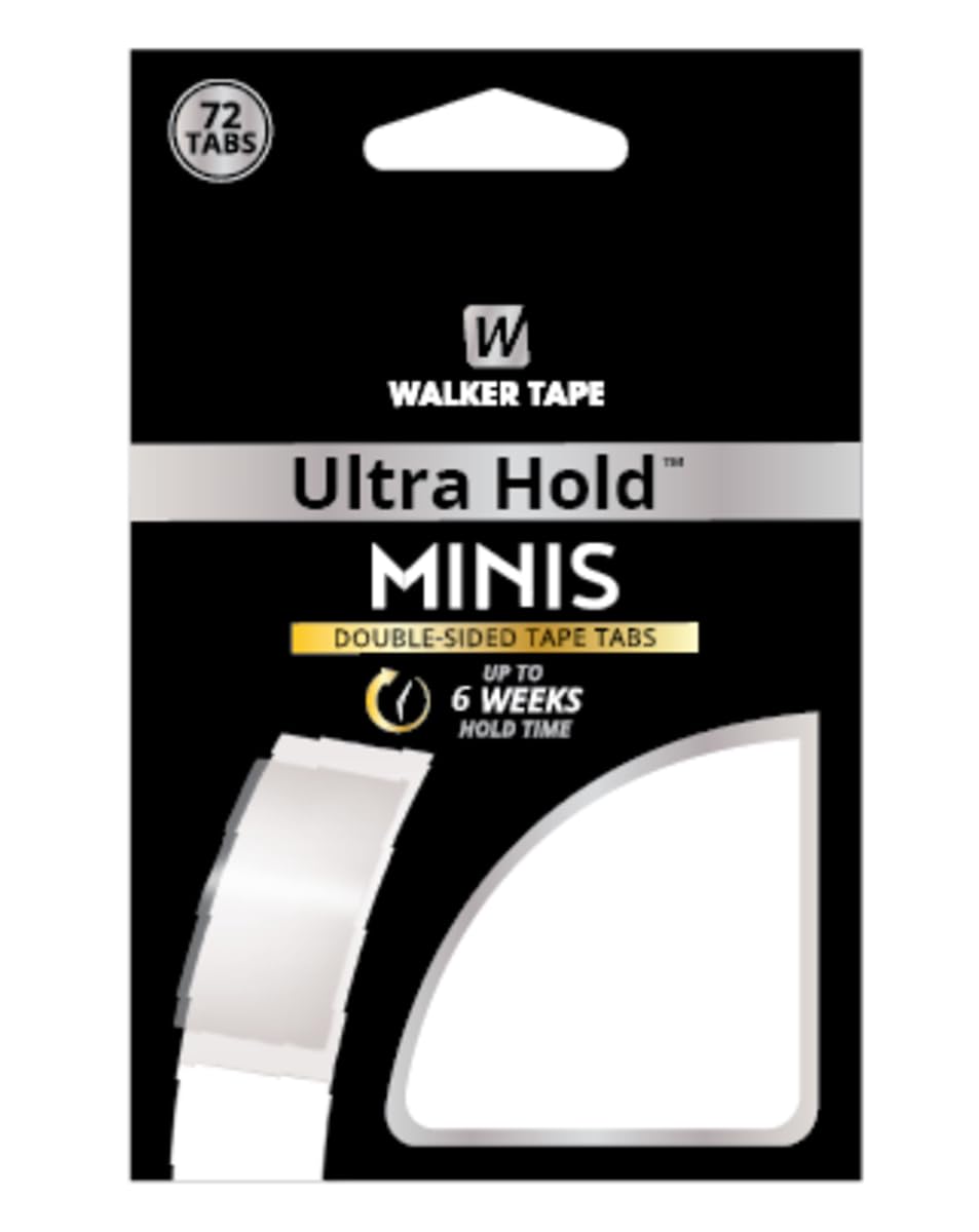 Walker’s Ultra Hold Mini Tab, cinta de doble cara, fijación duradera para línea capilar