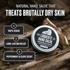 Walrus Oil Logger Hand Salve facilita la aplicación en piel seca.