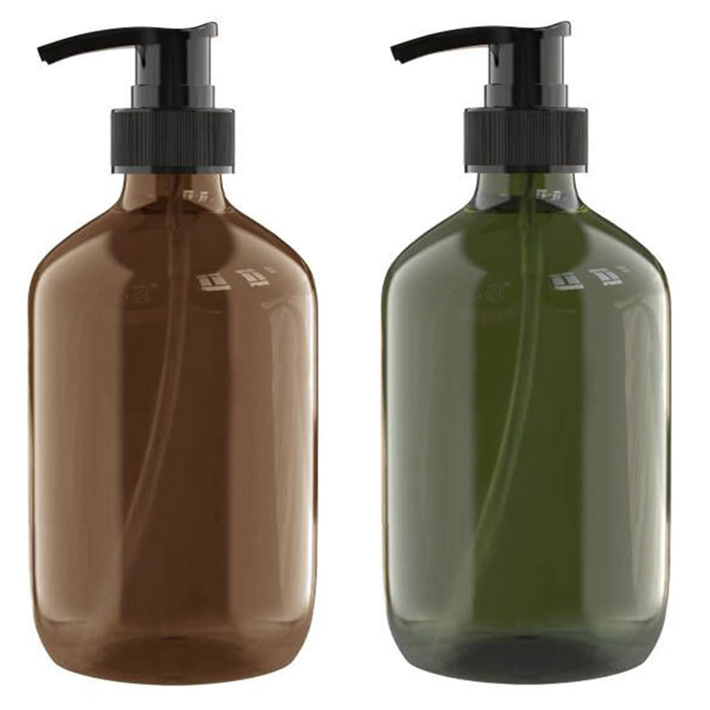 WANBAO botella-pompa 10oz multicolor frente, ideal para rellenar cosméticos caseros