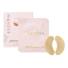 Baggage Claim de Wander Beauty: parches oculares dorados que iluminan la mirada y ofrecen hidratación.