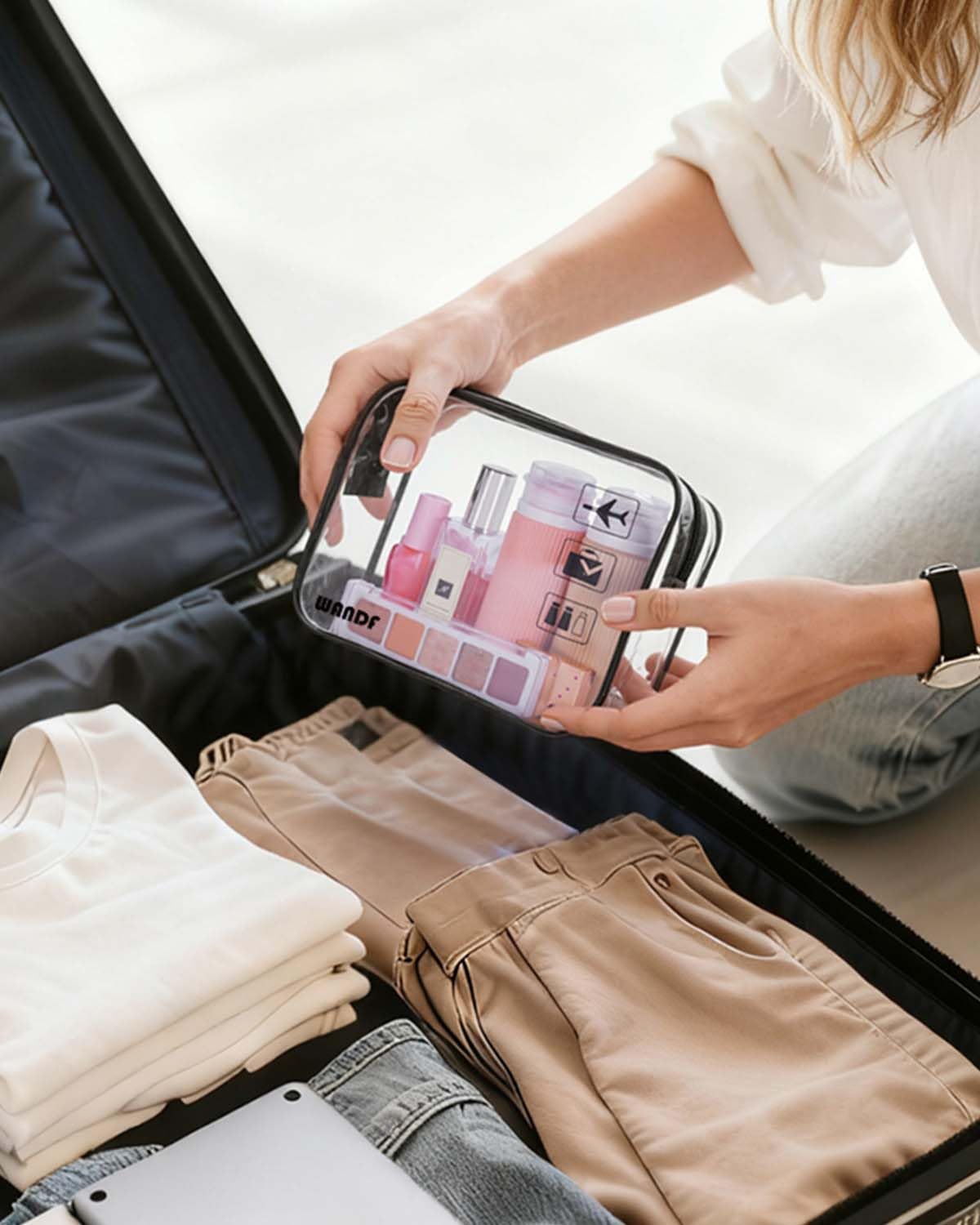 WANDF dos-paquetes para viajes, práctico y compacto