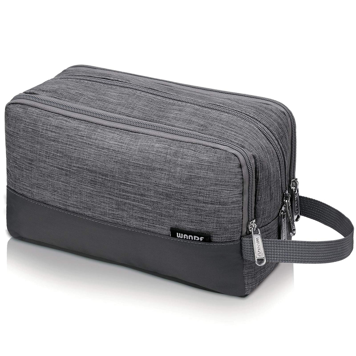 WANDF bolsa higiene para hombre, vista frontal, compacta y ligera para viajar